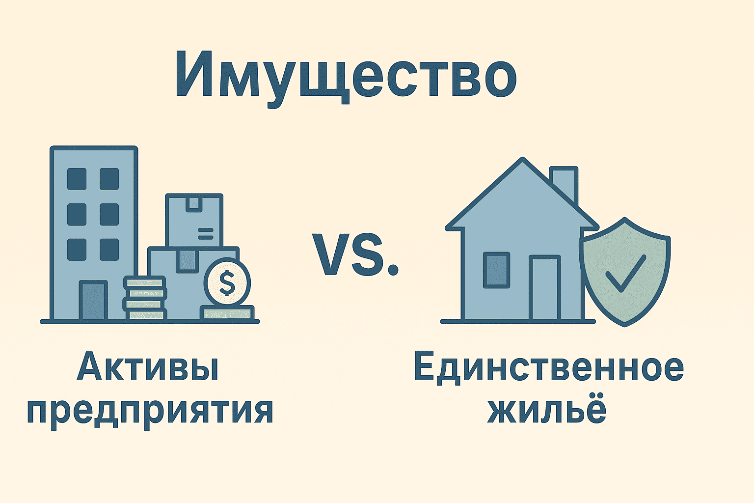 Сравнение имущества при банкротстве